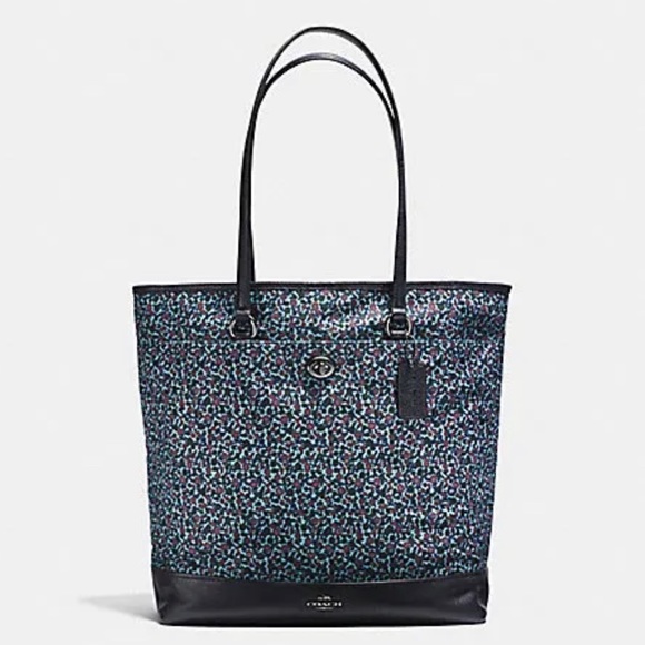 COACH Mist Cornflower Ranch Floral tote bag - Picture 1 of 12